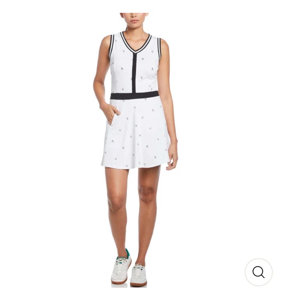 Penguin WOMEN'S ALLOVER PETE V-NECK DRESS (L) Size L